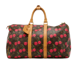 x Murakami Keepall 45, Canvas, Cerises Mono,TH0055, LT, 2*